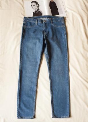 Синие джинсы скини женские h&m, размер m, l