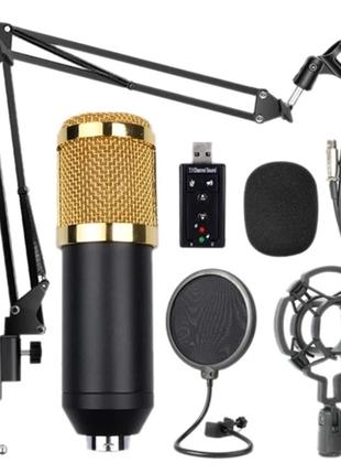Микрофон конденсаторный BM800 с пантографом и аксессуарами