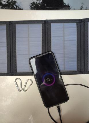 Складана сонячна панель для заряджання телефона 5 вольтів 10 Вт
