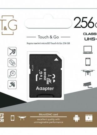 Карта Памяти T&G MicroSDXC 256gb UHS-3 10 Class & Adapter Цвет...