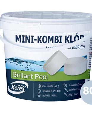 Таблетки для басейну MINI "Комбі хлор 3 в 1" Kerex 80009 (8000...