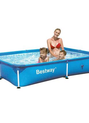 Каркасний басейн Bestway 56401, 221 х 150 х 43 см, блакитний