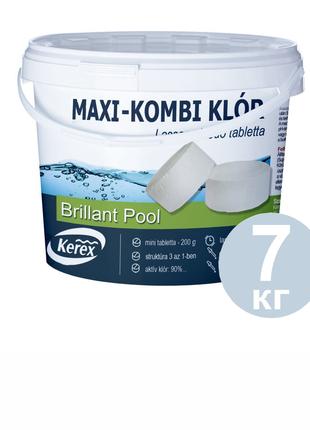 Таблетки для басейну MAX «Комбі хлор 3 в 1» Kerex 80035, 7 кг ...