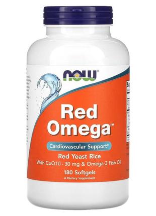 Жирные кислоты NOW Red Omega, 180 капсул