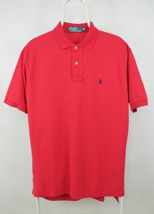 Яркая футболка поло polo ralph lauren red polo t-shirt