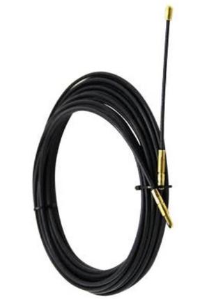 Протяжка кабеля d=4мм 10м нейлон Lemanso LMK207 черная