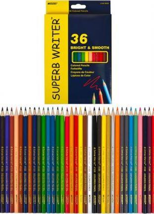 Олівці кольорові 36 кольорів "MARCO" Superb Writer 4100-36CB