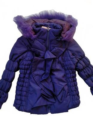 Куртка  детская для девочки  фиолетовая 104 см