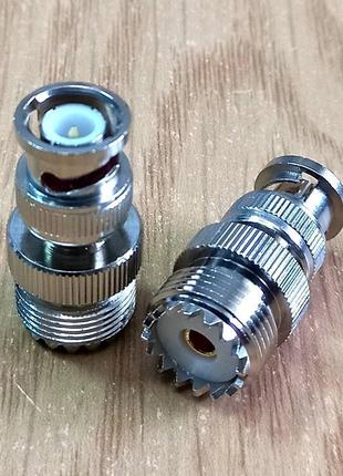 Перехідник UHF female (PL259, SO-239) - BNC-male Pin