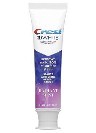 Зубная паста crest 3d white radiant mint 107 g (отбеливание)
