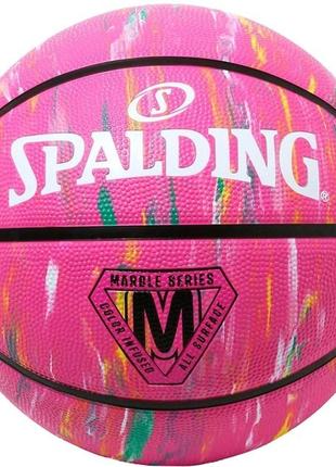 Мяч баскетбольный Spalding Marble Series розовый, мультиколор ...