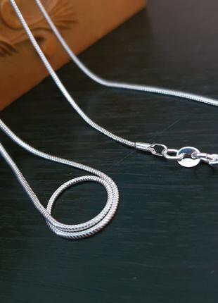 Серебряная цепочка "Snake", 57 см.