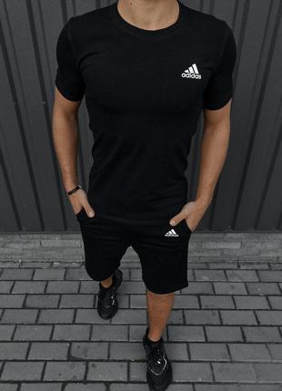 Комплект adidas футболка черная + шорты