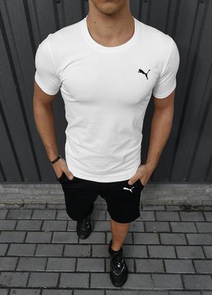 Комплект puma футболка біла + шорти