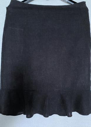 Юбка юбка юбка с валаном лен/коттон р36/38