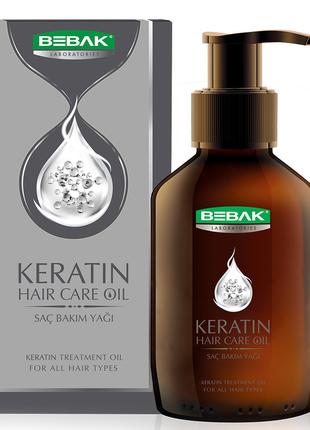 Кератиновое масло для сухих и поврежденных волос BEBAK 100 мл