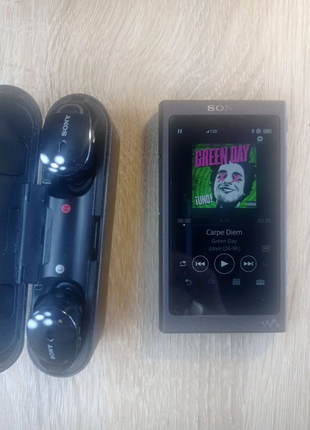 Плеер Sony Walkman A45+ карта памяти 128 ГБ + Наушники Sony WF100