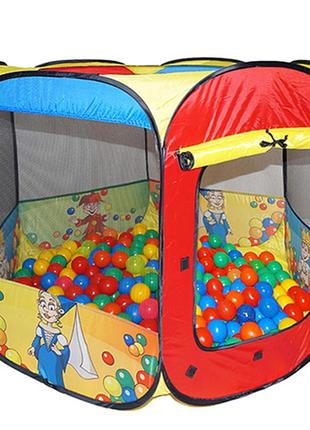 Огромная 6 створчатая палатка-бассейн-манеж xxl bällebad24 pop...