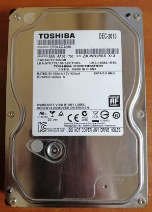 Жесткий диск HDD Toshiba 500Gb DT01ACA050