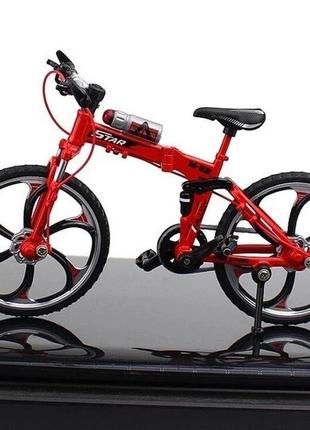 Коллекционная модель велосипеда из металла (масштаб 1:10) red