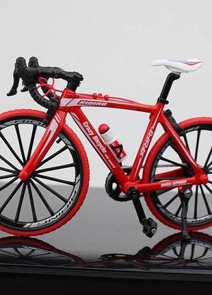 Коллекционная модель велосипеда из металла (масштаб 1:10) red №2