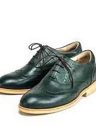 Невероятно классные удобные зеленые мужские трендовые туфли бр...