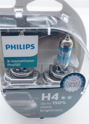 Лампа H4 60/55W 12V P43T-38 X-Treme Vision+150% (Philips) 1234...