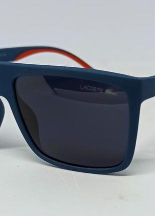 Очки в стиле lacoste мужские солнцезащитные в синей матовой оп...
