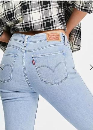 Голубые джинсы скинни levi’s 711