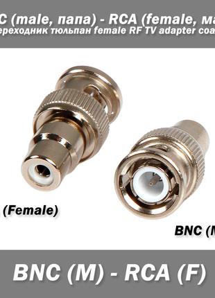 Переходник BNC (male, папа) - RCA (female, мама) тюльпан femal...