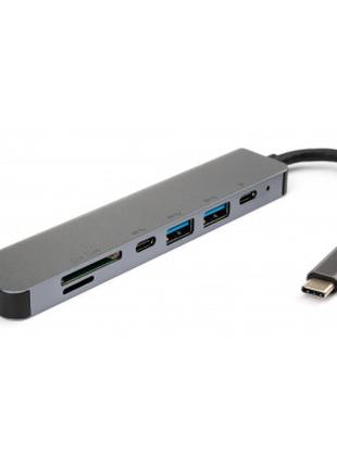 Концентратор Vinga Type-C to 4K HDMI+2*USB3.0+SD+TF+PD+USB-C 3...