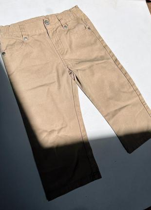Бежевые брюки для мальчика 12-18м стильные классические брюки ...