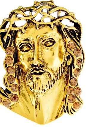 Брошь брошка золотистый металл я люблю Иисуса JESUS Иисус