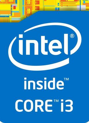 Наклейка Intel Core i3 4-го покоління blue