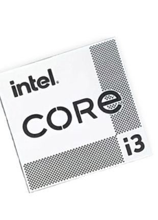 Наклейка Intel Core i3 11th Gen Silver Chrome (metal)