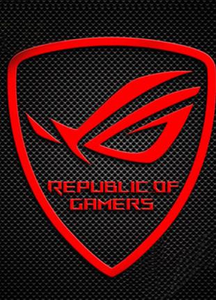 Наклейка Asus Republic of Gamers ROG Red Sticker Metal 45x37mm
