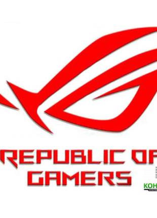 Наклейка Asus Republic of Gamers ROG logo Red Sticker Metal 45...