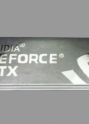 Наклейка NVIDIA GeForce GTX Silver Chrome (metal) 3,4x1,5