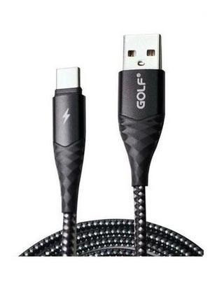 Кабель USB Type-C GOLF GC-67t 1M Black