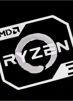 Наклейка AMD Ryzen 3 Silver Chrome (metal)