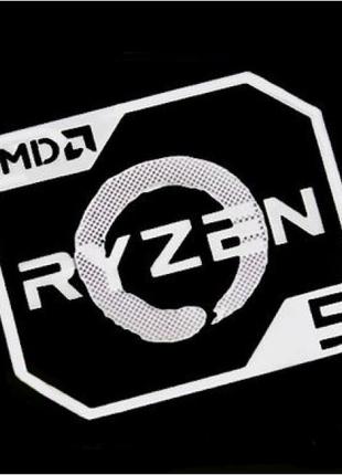 Наклейка AMD Ryzen 5 Silver Chrome (metal)