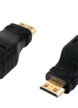 Перехідник HDMI С (mini) M to HDMI F (miniHDMI-HDMI 1.4)