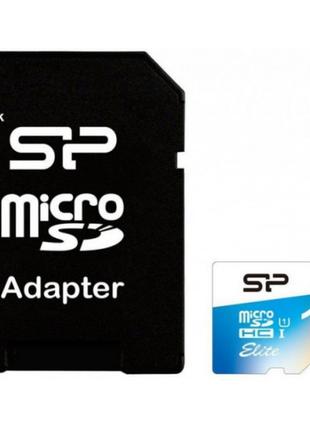 Silicon Power microSDHC 16GB Class 10 UHS-I Elite Color + adap...