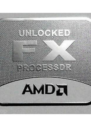 Наклейка AMD Unlocked FX Processor 20x17mm silver,chrome
