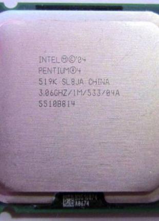 Intel Pentium 4 519K 1x3,06GHz s.775 1Mb 533MHz б/в