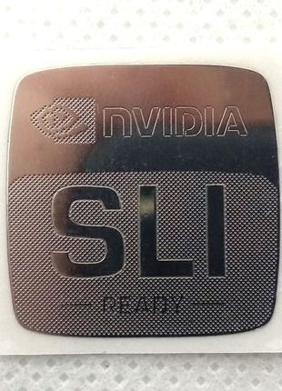 Наклейка nVidia SLI ready silver, chrome