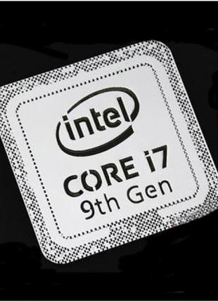 Наклейка Intel Core i7 9th Gen Silver Chrome (metal)