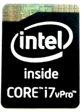 Наклейка Intel Core i7 vPro 4-го покоління black