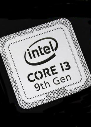 Наклейка Intel Core i3 9th Gen Silver Chrome (metal)