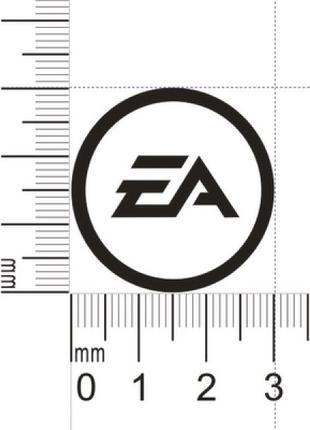 Наклейка Electronic Arts EA Games silver Metal 3x3cm